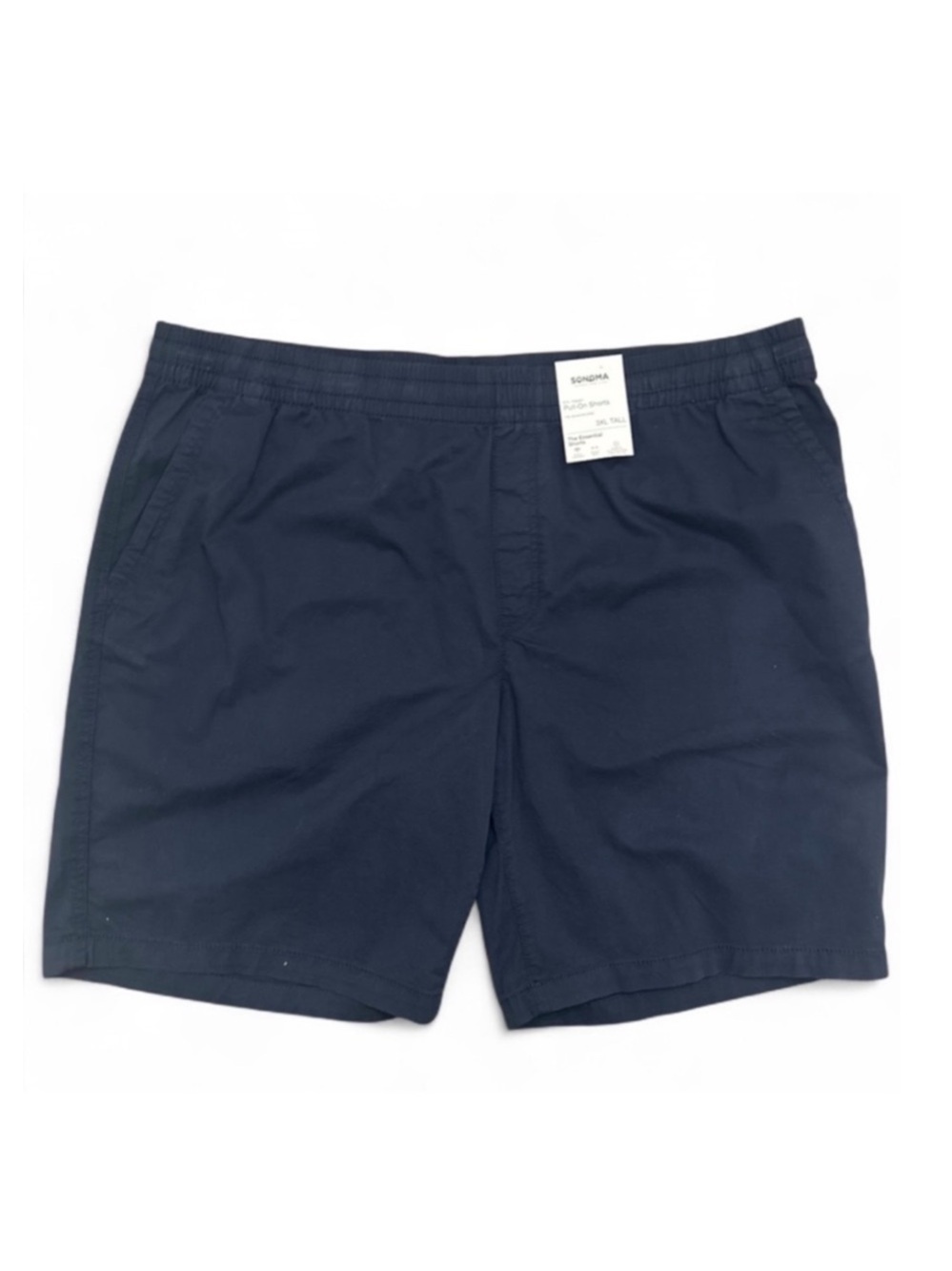 NWT Men’s Navy Elastic-Waist 9” Pull-On Shorts Size 3XL-Tall